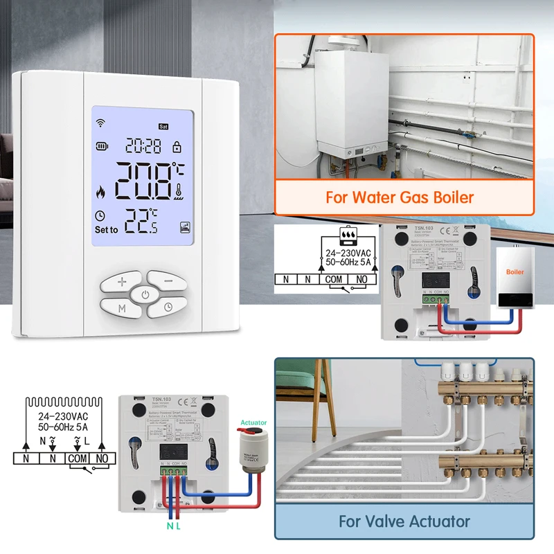 Умный термостат для газового котла Tuya