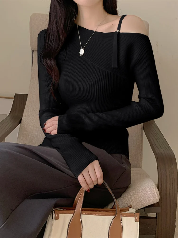 SMTHMA Новый осенне-зимний корейский темпераментный сексуальный асимметричный