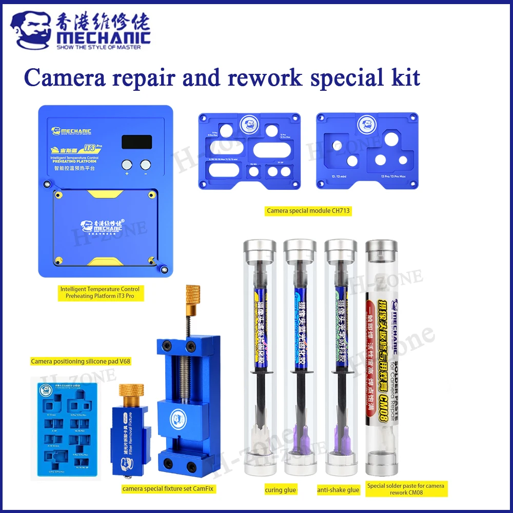 

MECHANIC CAMfix camera repair rework special kit fixture heating table tool kit for IPhone Huawei Xiaomi oppo Android/IOS phone