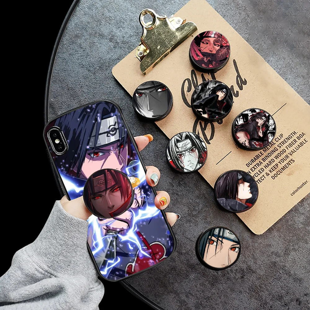 Naruto Itachi Uchiha Akatsuki Folding Phone Holder Stand Mobile Surport Grip tok  For iPhone xiaomi Samsung Phone Holder