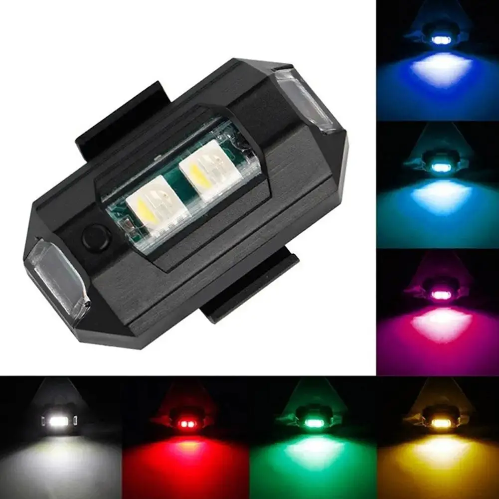 

Светодиодные лампы для мотоцикла, стробоскоп для дрона, универсальный противоударный велосипед, Летающий в темное время суток, Мини мигающий предупредительный сигнал