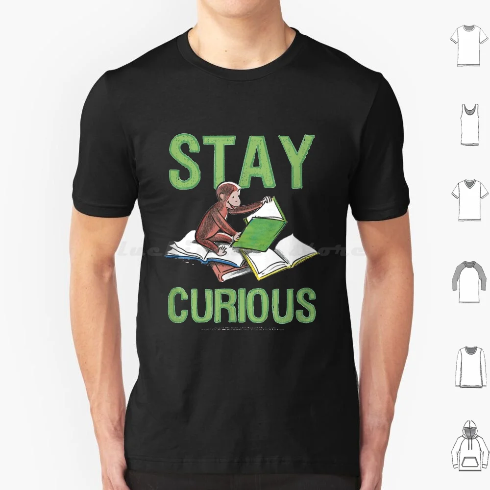 

Curious George Stay Curious Reading Portrait T Shirt Men Women Kids 6Xl Curious George Stay Curious Reading Portrait