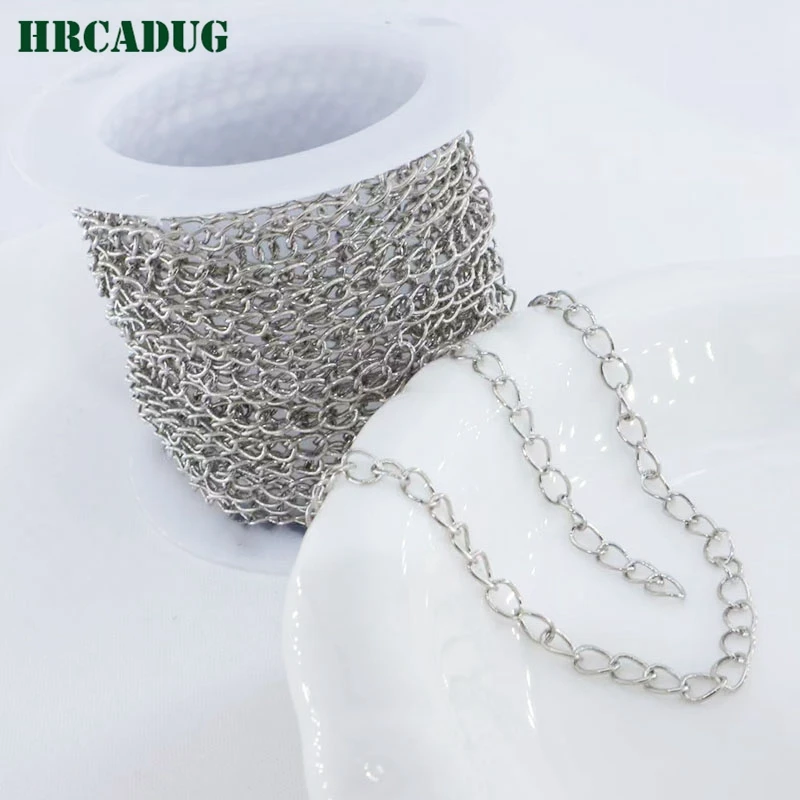 Fashion Luxury Jewelry Chain 18K Gold Plated Women's Necklace Bracelet Chains DIY Jewellery Making Supplies Tail Chain Component