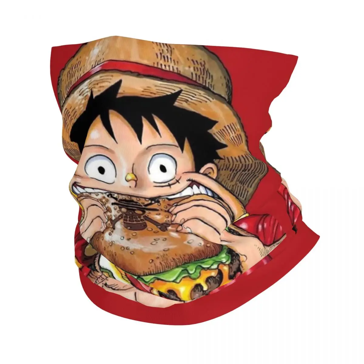 

Слитная бандана для еды бургеров, шейный платок с принтом, шарф-накидка, многофункциональная маска для лица, для спорта на открытом воздухе, для мужчин, женщин, для взрослых, для зимы