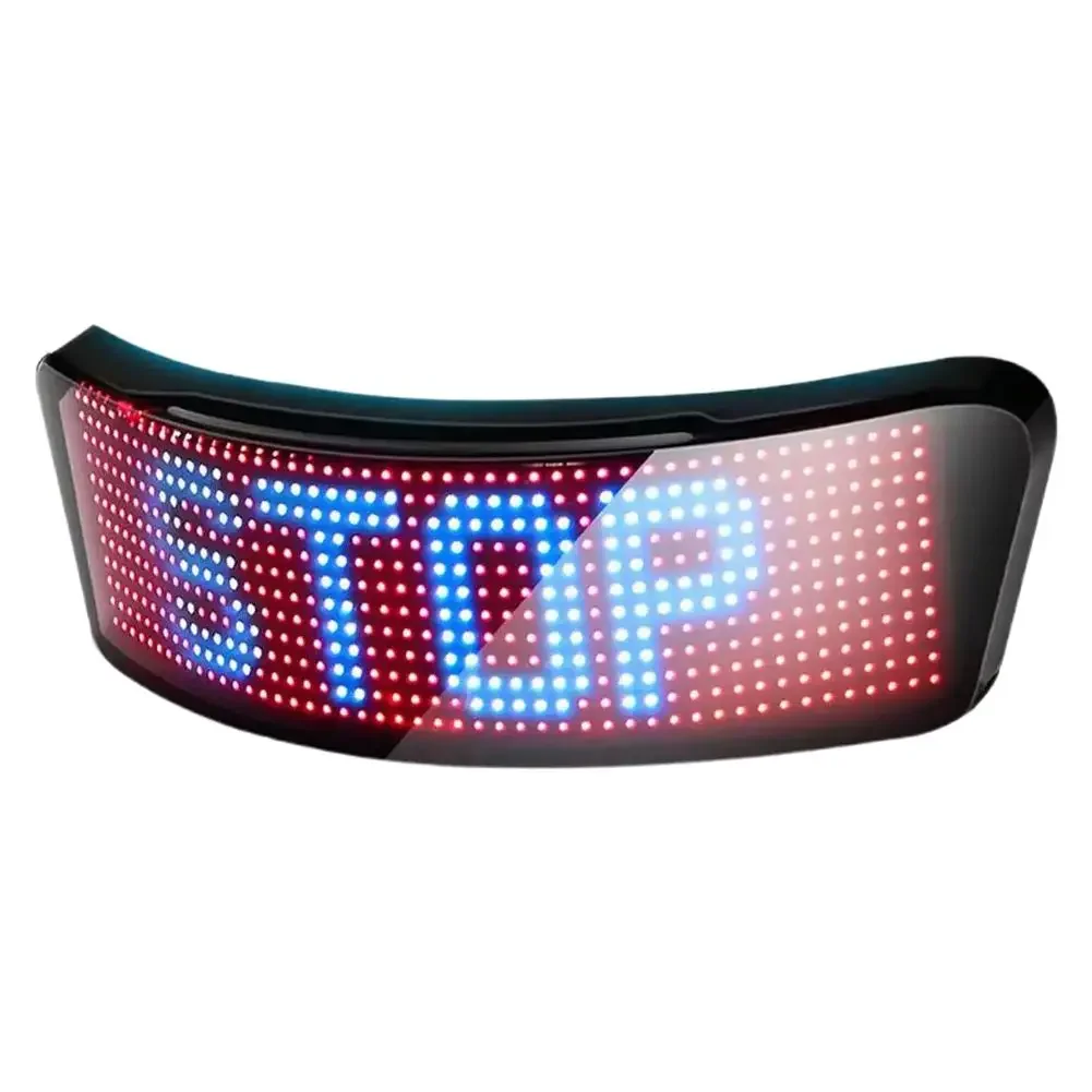 

2026 DIY светодиодный дисплей для шлема, сигнальная лампа для мотоциклетного шлема, ночная езда, RGB велосипедный шлем, задний фонарь, приложение, программируемый светодиодный экран