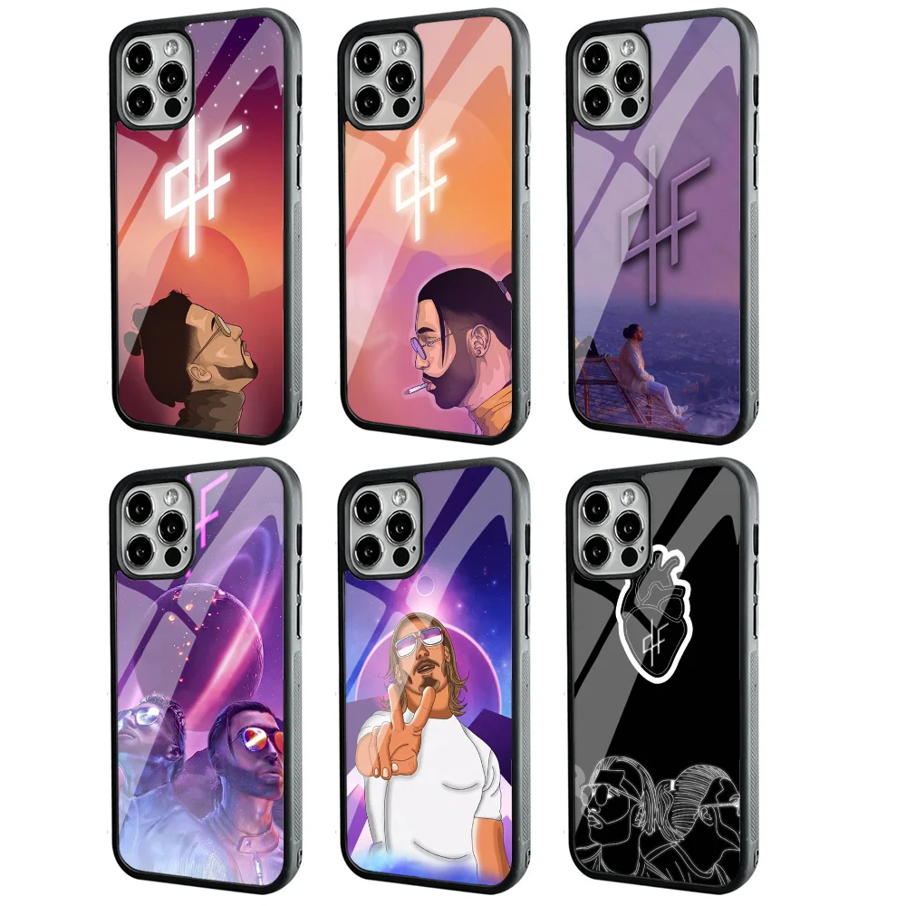 Черный чехол для телефона PNL QLF Rapper IPhone 11 12 13 14 15 Plus Pro Max зеркальный акриловый из ПК