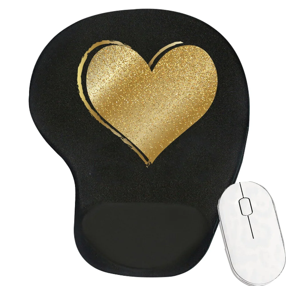 Коврик для мыши черного цвета мягкий гладкий тонкий нескользящий с принтом Love