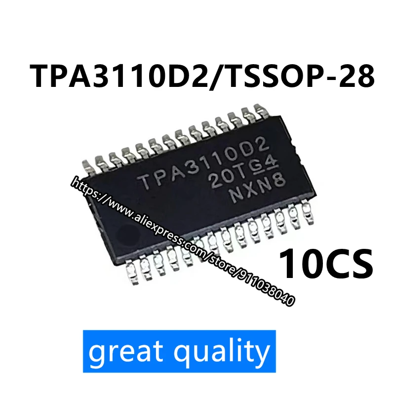 

10PCS/LOT TPA3110D2 brand new TSSOP-28 patch audio power amplifier power amplifier integrated block circuit chip