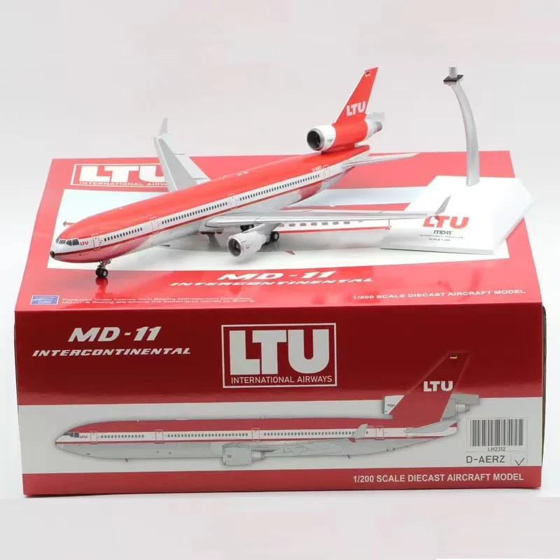 

1:200 Scale Diecast Alloy Plane D-AERZ LTU Airlines Old Livery MD-11 Aircraft Model Collection Display Toys Fans Gifts Adults