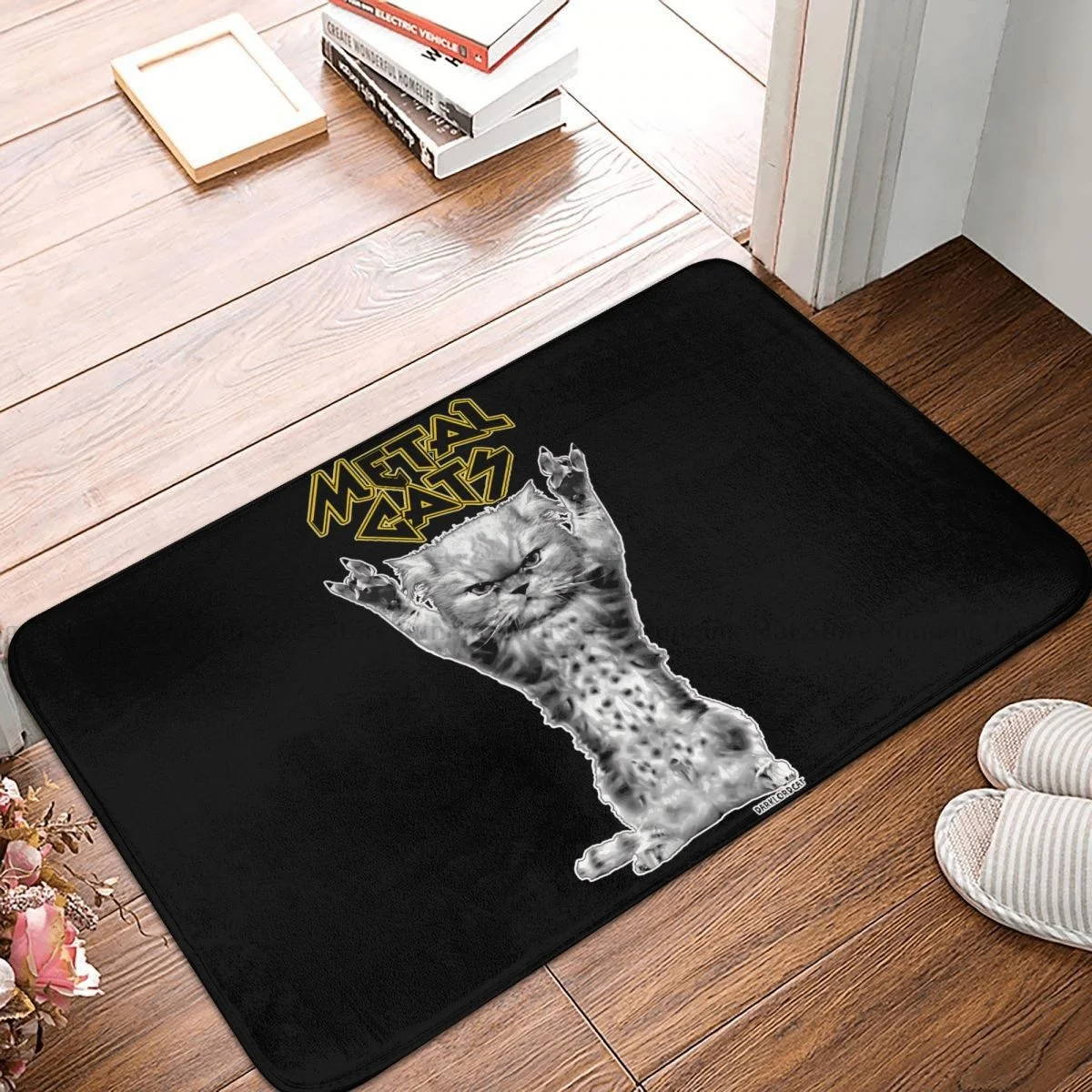 Тяжелый Противоскользящий дверной коврик с котом металлический кошачий для