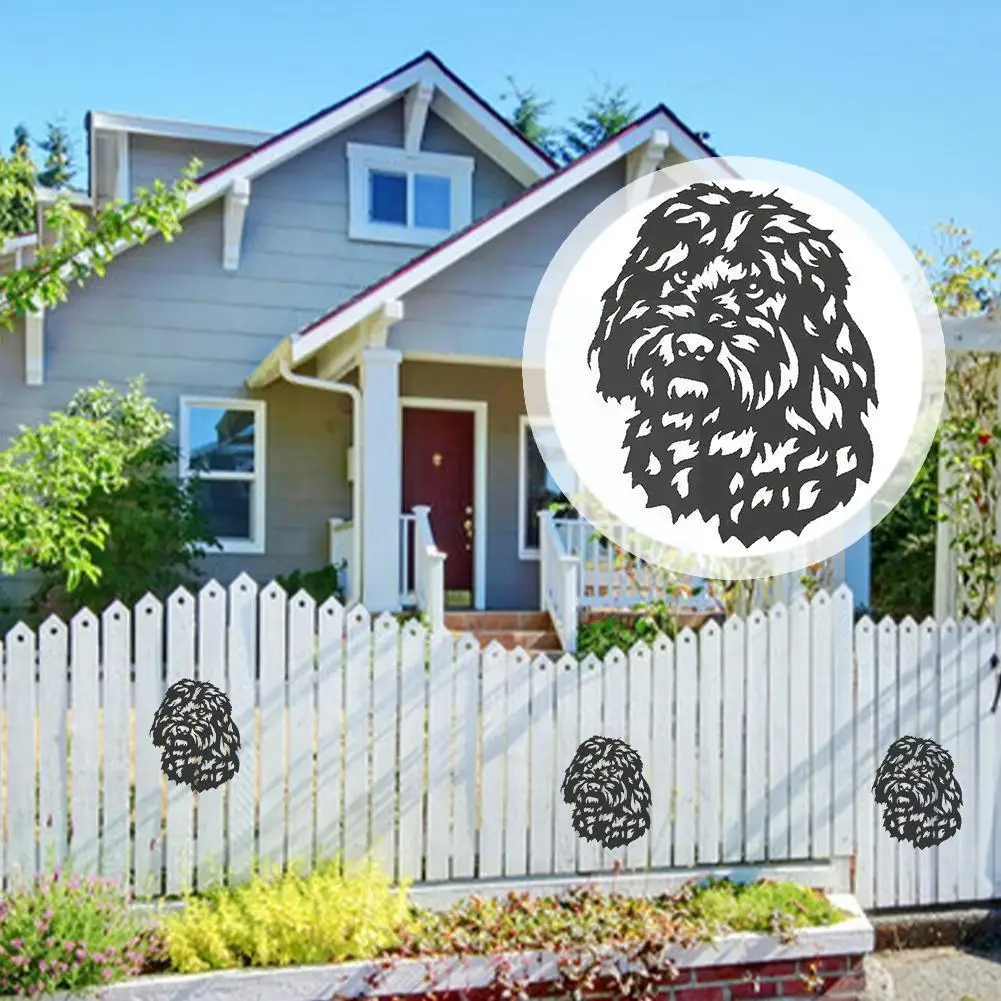 

Metal Dog Garden Sculpture Courtyard Garden Fence Dog Statue Labrador Cute Silhouette Wall Art Yard Decoration For Home O9S8