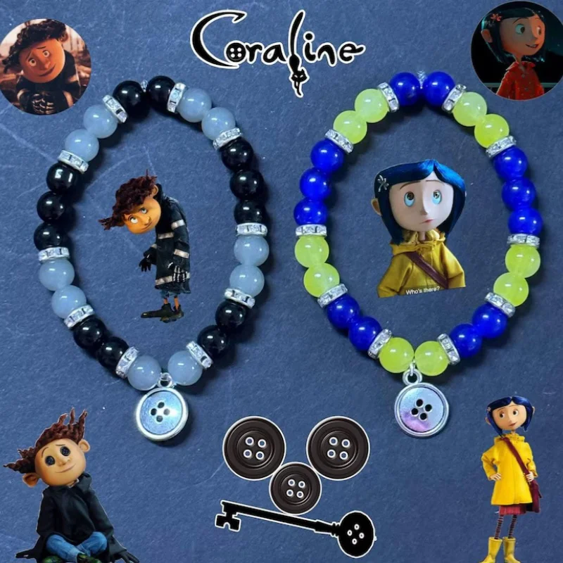 Браслет из бисера Coraline and Wybie Y2K, модный браслет ручной работы, стиль для пары (art.: 3920ce98dbdd0) - 3920ce98dbdd0