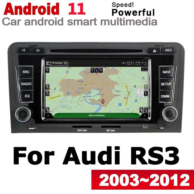 

Android 11 car multimedia player gps navigation For Audi RS3 8P 2003~2012 MMI original style HD screen 2GB+32GB WiFi BT