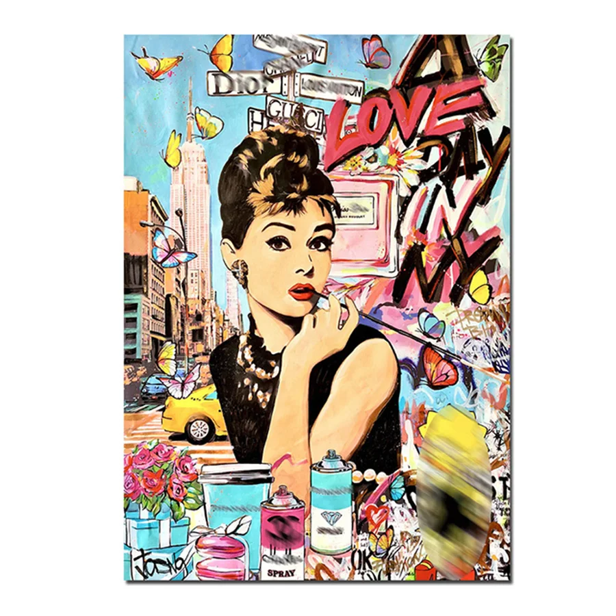 

5D алмазная живопись, современная мода, граффити, уличное поп-искусство, женские алмазные наборы для вышивки, художественная живопись, домаш...