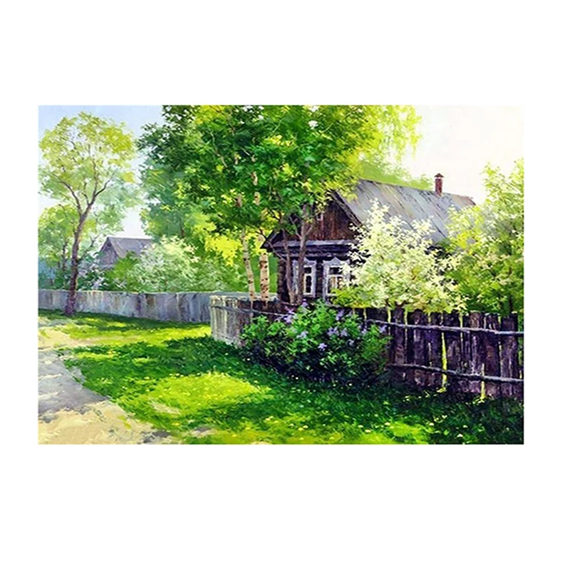 

YI BRIGH 5D DIY Diamond Painting Landscape Cross Stitch Kit Full Drill Embroidery Scenery Spring Mosaic Art Picture of Rhineston