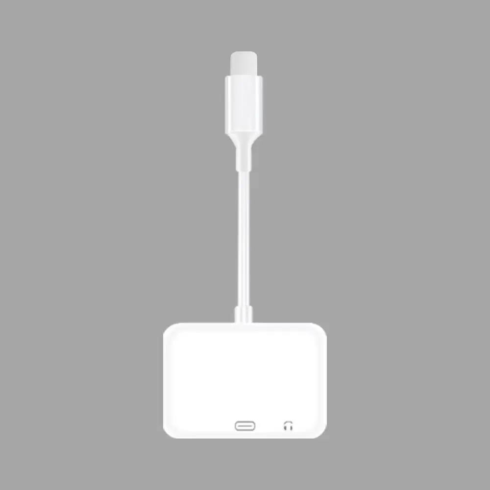 Splitter Iphone Lightning Jack 3.5mm Converter for Iphone Adapter Lightning Charging Apply to broadcast equipment