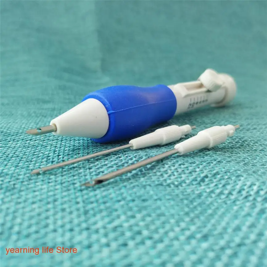 

Magic Embroidery Pen Embroidery Needle Weaving Tool Fancy Silica Gel 1*Embroidery Pen+4*Needles For Embroidery Dropshipping
