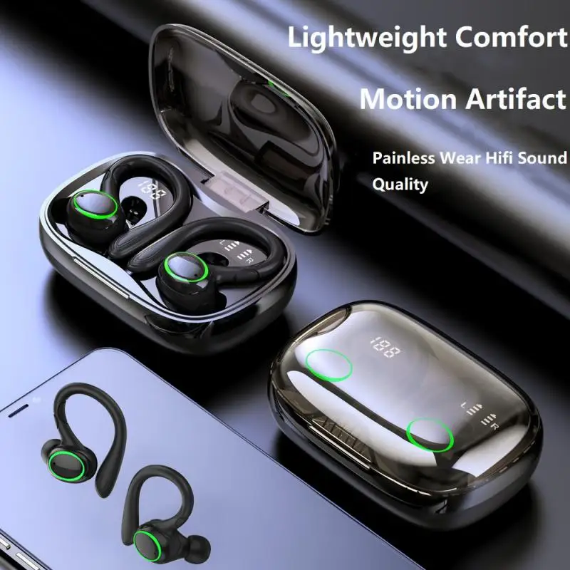 

With Mic Music Player Three Mode Headphones Sports With Charging I25 For Smartphone New Power Display Stereo Sound Earbuds Music