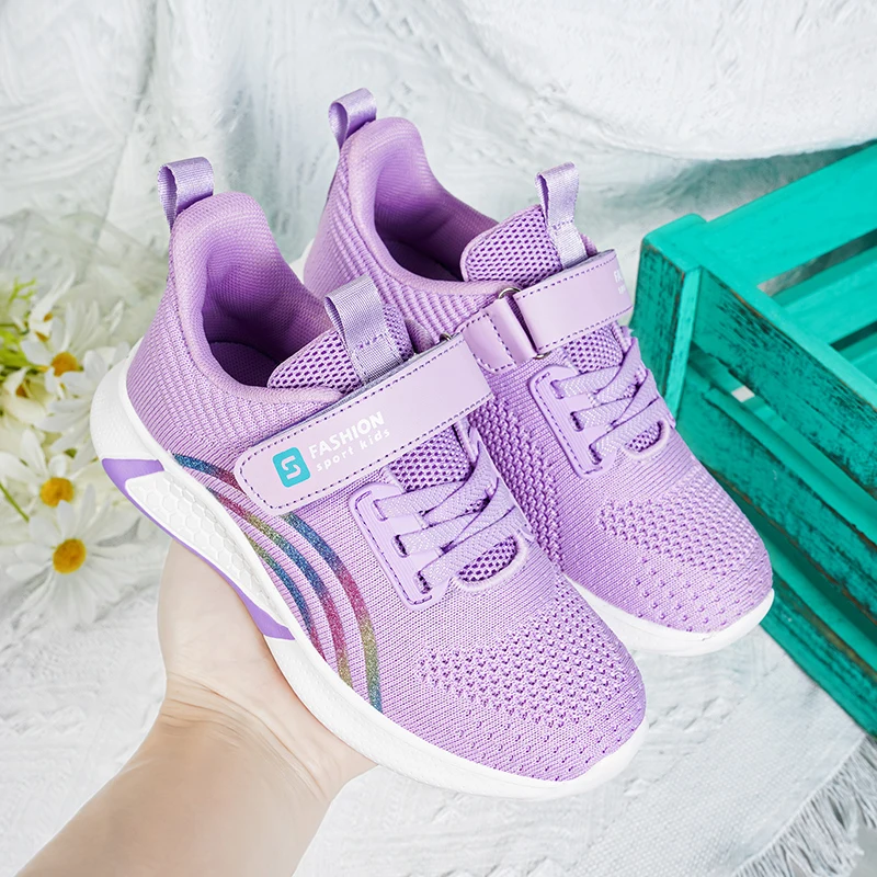 Four Seasons Children's Fashion Sports Shoes Boys' Running Leisure Breathable Outdoor Children's Shoes Lightweight Sports Shoes