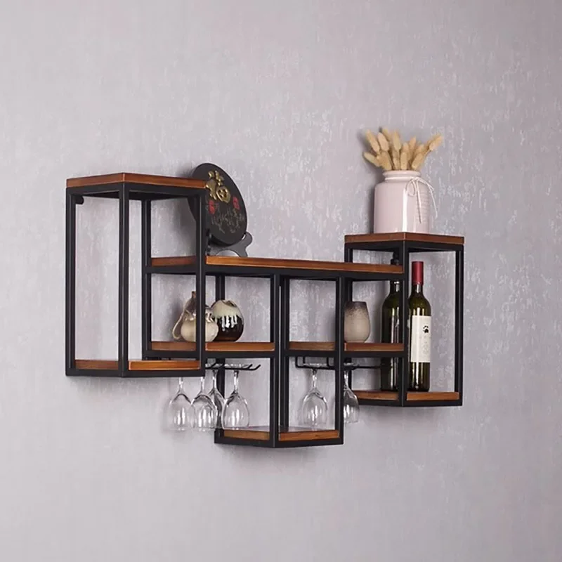 Металлические маленькие Шкафы для вина ликера гостиной настенная Винная стойка