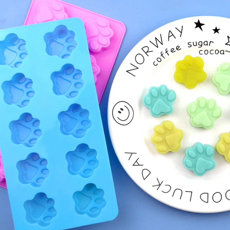 

Hot New Lovely Dog Cat Paw Fondant Sugarcraft Cake Mold Chocolate Baking Mould Pudding Cookie Soap Molds Kitchen tools