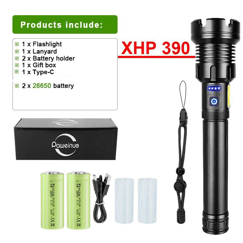 

XHP390 USB перезаряжаемый фонарик