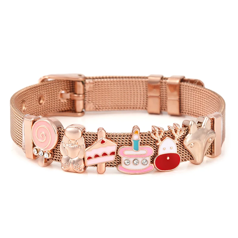 10 мм лиса Лось бусины очаровательные браслеты DIY Сетка владельца Pulseras Mujer для