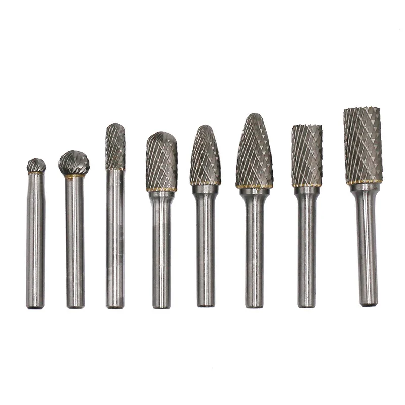

8pcs/set Tungsten Steel Grinding Head Tungsten Carbide Burrs Sets Mini Drill Diamond Burs Material Tungstenio Dremel Accessories