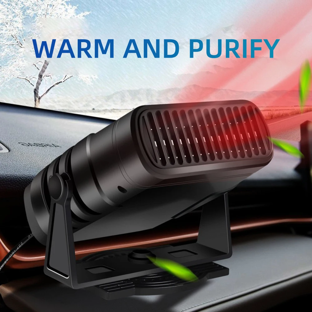 

Car Heater Fan 12V 120W 24V 200W Auto Windshield Anti-Fog Electric Heating Dryer Defogging Demister Defroster 2 IN 1 Cooling