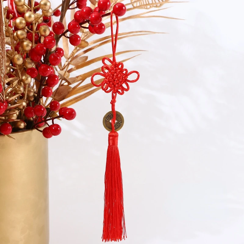 Красные искусственные украшения украшение для дома счастливый кулон подарки
