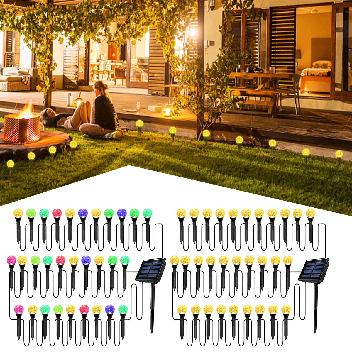 

Outdoor Solar Globe Lamp 30 LED Solar String Light Waterproof Garden Decor Fairy Lights Solar Lawn String Light for Pathway Yard