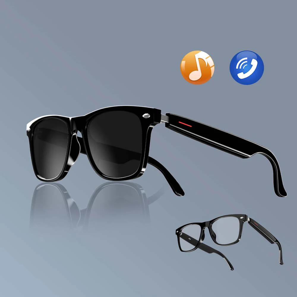 

ZK50 Smart Glasses:Blue Light Filtering Polarized Sunglass Lenses Audio Built-in Mic & Speakers Touch & Voice Assistant