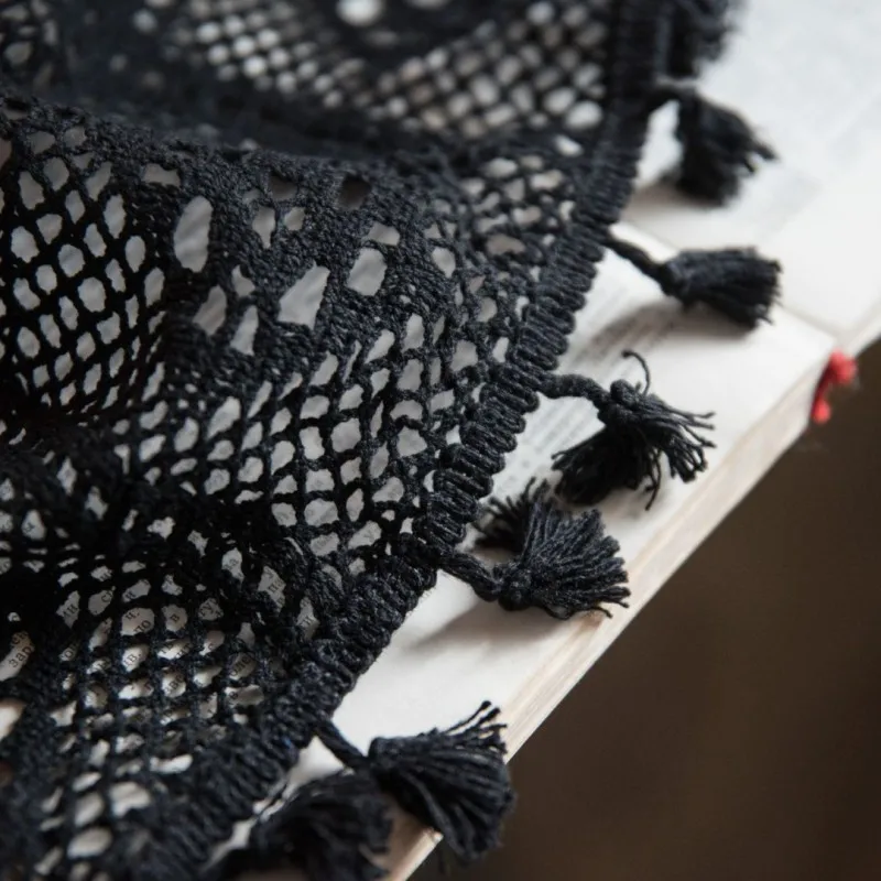 Квадратная хлопковая скатерть ручной работы в пасторальном стиле для спальни