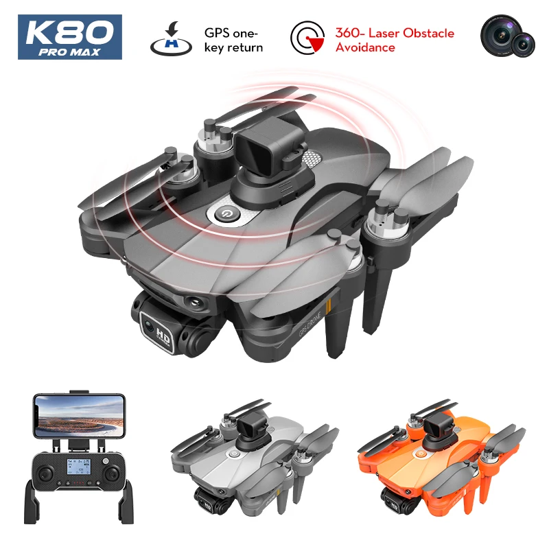

Квадрокоптер K80PRO MAX с GPS и HD-камерой, 360 градусов