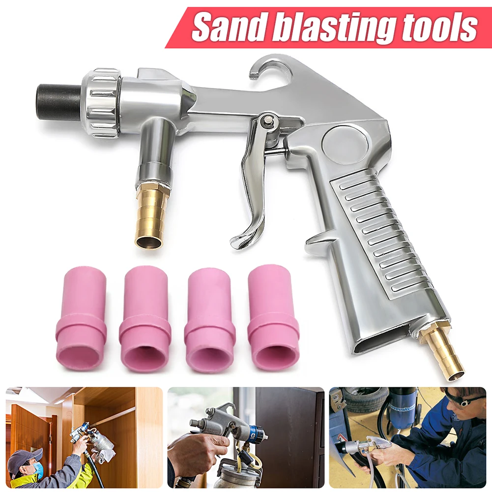 

Sandblaster Feed Blast Gun Air Siphon Sand Blasting Abrasive Tool With 4Pcs Ceramic Nozzles Tips Kit Power Tools Paint Sprayer