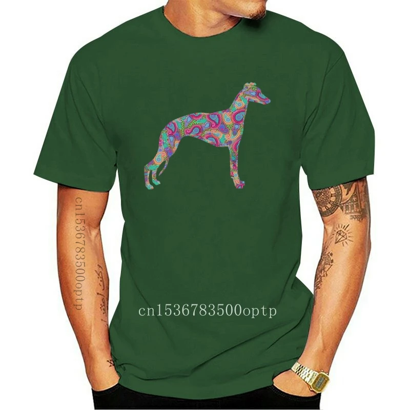 

Mens Clothes Paisley Sighthound T Shirt Whippet Whippets Greyhounds Greyhound Lurcher Lurchers Italian Greyhound Saluki Sloughi