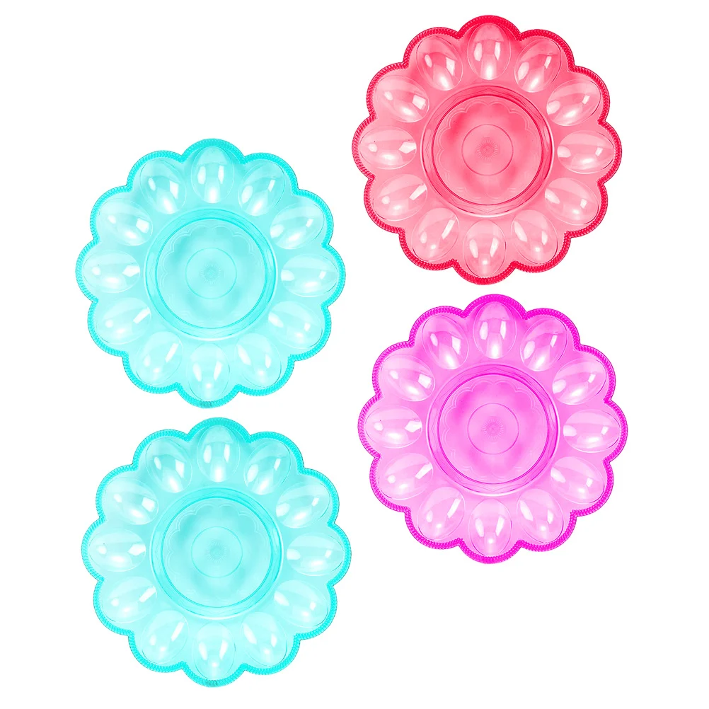 

Egg Tray Holder Deviled Plate Storage Container Serving Box Refrigerator Dish Platter Carrier Plastic Organizer Boiled Display