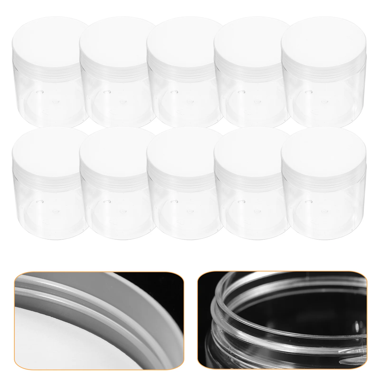

10pcs Useful Clear Good-seal Tiny Clear Storage Container Kitchen Storage Container Cylinder Jar, Kitchen Jar for Kitchen