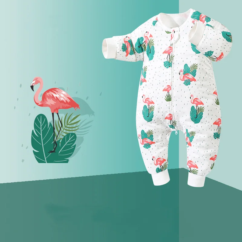

Baby Sleeping Bag Long-sleeved Children's Pajamas Sleepsacks Anti-kick Quilt Cartoon Split-legged Summer Infant Sleep Sack