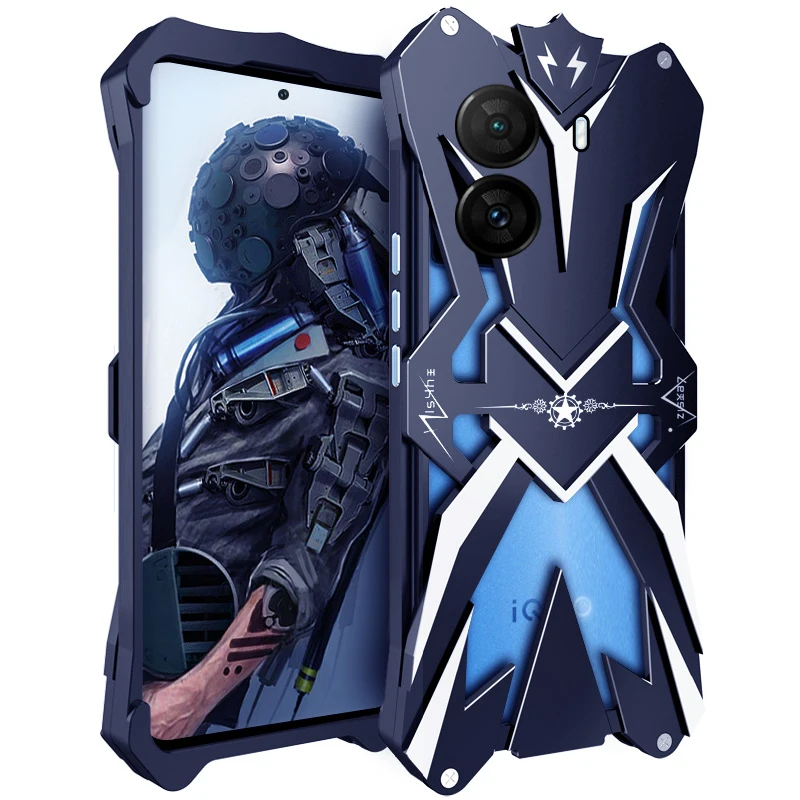 

Мощный противоударный металлический бронированный противоударный чехол для Vivo IQOO Z7X Z7I Z7 алюминиевые Чехлы бампер Coque