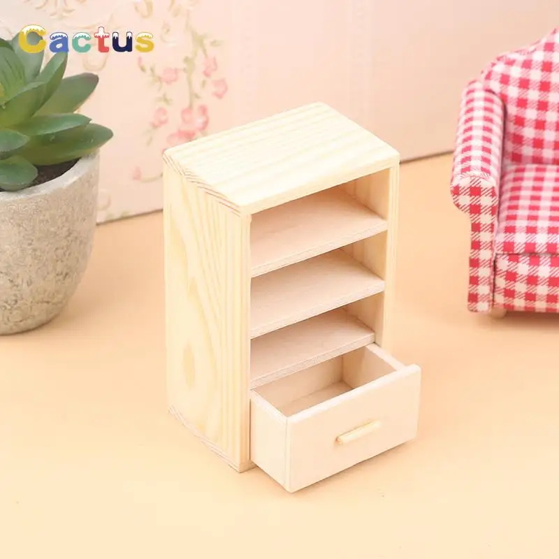 

1:12 Dollhouse Miniature Bookcase Storage Cabinet Display Shelf Furniture Model Decor Toy Doll House Accessories