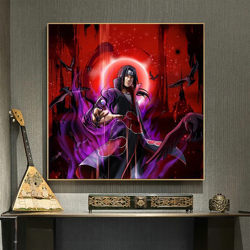 

NARUT Akatsuki Sharingan Itachi Japanese Anime Posters And Prints Jump Manga Canvas Painting Bedroom Home Decor Wall Art Picture