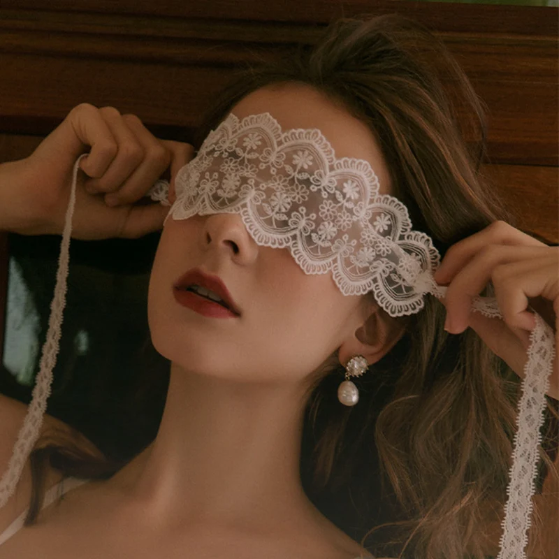 

19Styles Black White Lace EyeMask Women Sexy Lingerie Cosplay Costumes Erotic Accessories Bandage Strap Eye Cover Adult women