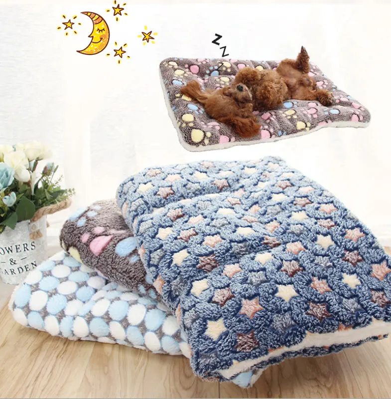 

Dog Bed Thickened Dog Mat Pet Cat Soft Fleece Pad Blanket Bed Mat Cushion Home Washable Rug Keep Warm Pet Supplies cama perro