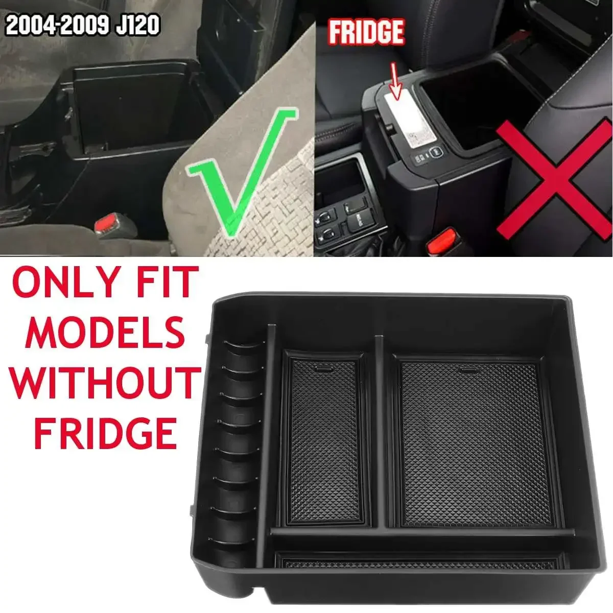 Фото Для Toyota Land Cruiser Prado 120 150 FJ120 KDJ 120 125 2004-2009 автомобильный подлокотник ящик для хранения лоток органайзер центральной консоли №3