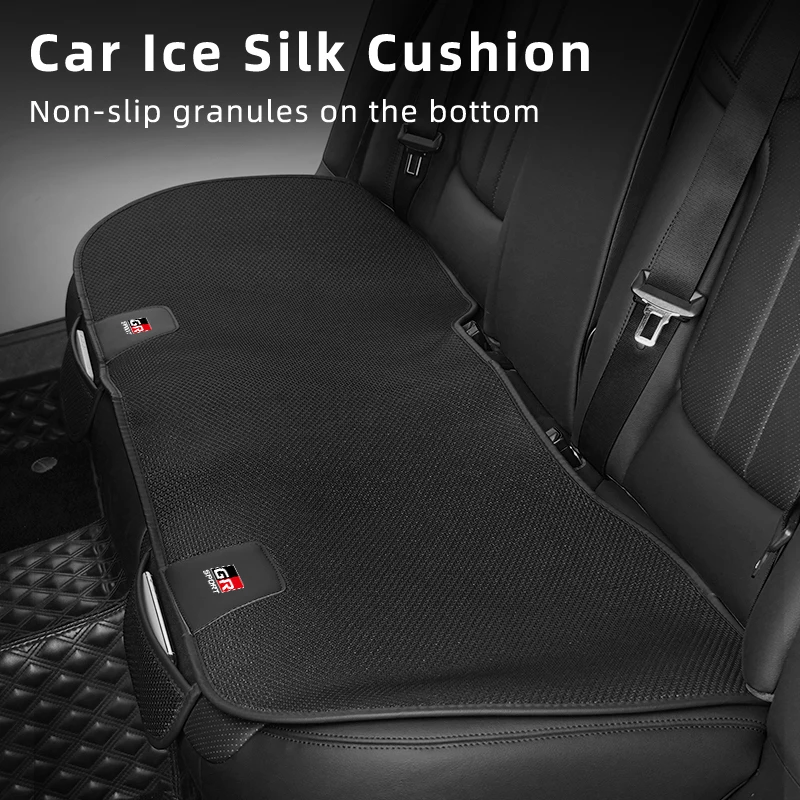 Car Seat Cover Front Rear Ice Silk Cushion Pad Protective Mat For Toyota GR GAZOO RACING Prado Yaris Corolla Prius Avensis