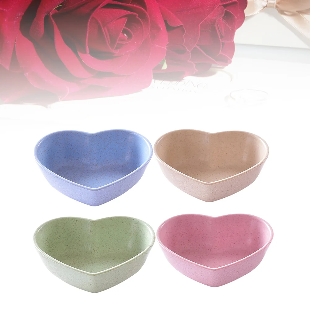 

Sauce Dishes Dish Dipping Seasoning Plate Bowls Appetizer Soy Bowl Condiment Plates Heart Shaped Flavor Tray Sushi Container