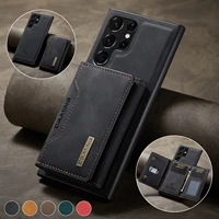 phone case for samsung galaxy s21 fe s22 plus note 20 ultra a52s a13 a33 a53 a73 a22 a32 5g cover leather card detachable wallet