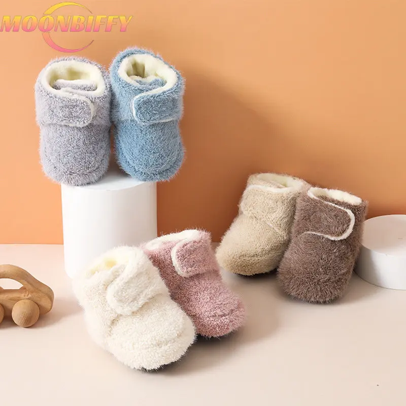 

Newborn Baby Boots Baby Boys Cotton Boots First Walkers Baby Girls Shoes Warm Prewalkers Soft Sole Booties Boot Baby Shoes 0-18M