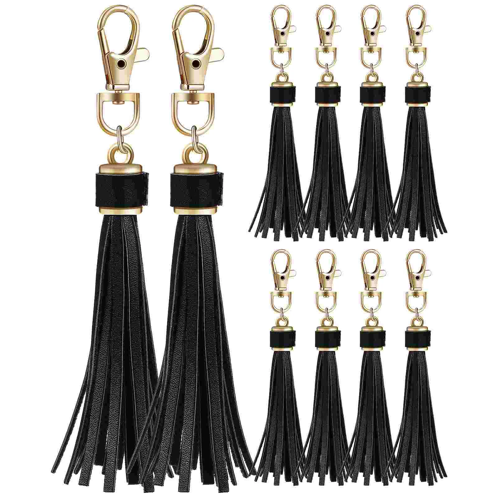 

Tassel Keychain Pendant Tassels Hanging Charms Handbag Making Jewelry Diy Key Pendants Black Decorative Swivel Lobster